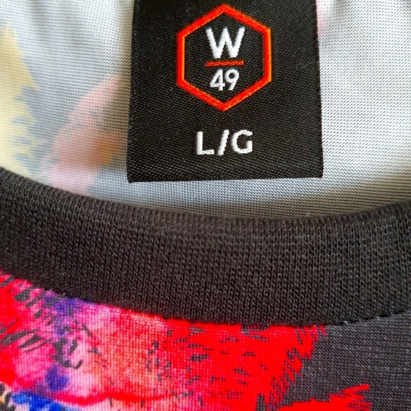 West 49 Colorful Palm Print Graphic Tee Top - Picture 6 of 6